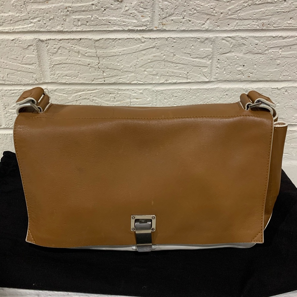 Proenza Schouler Leather Tan White Handbag